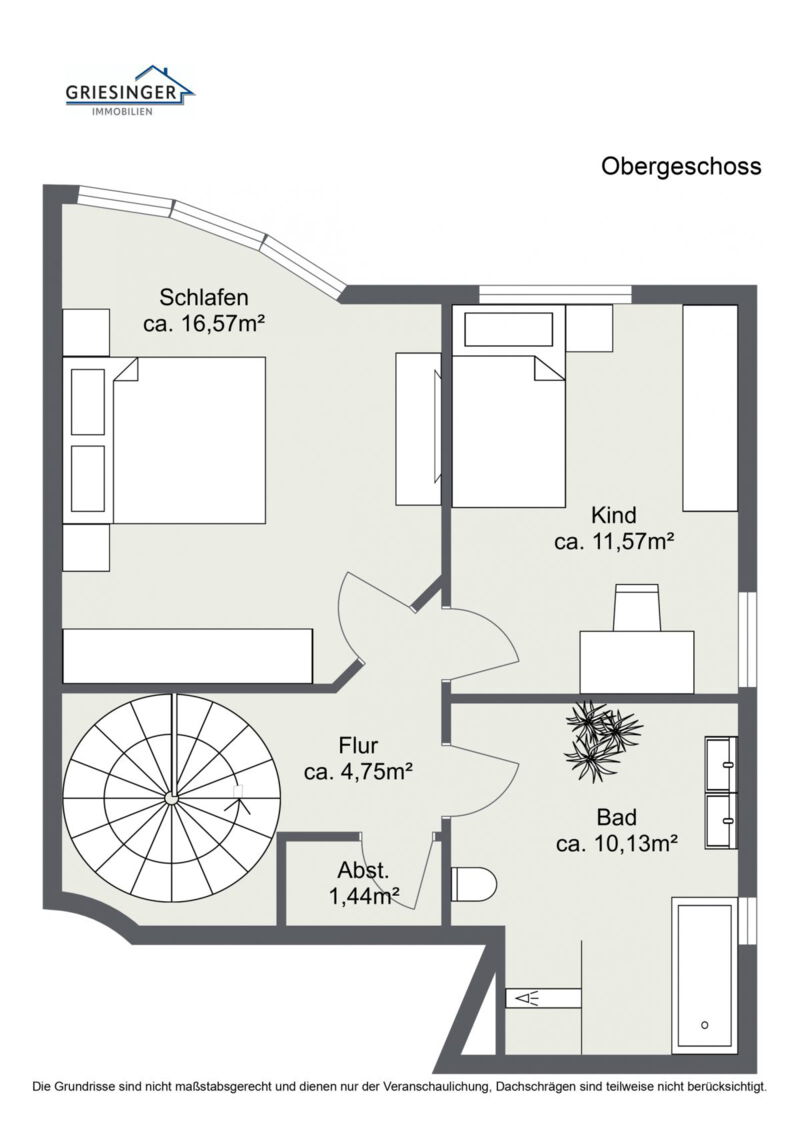 Obergeschoss-2D Grundriss