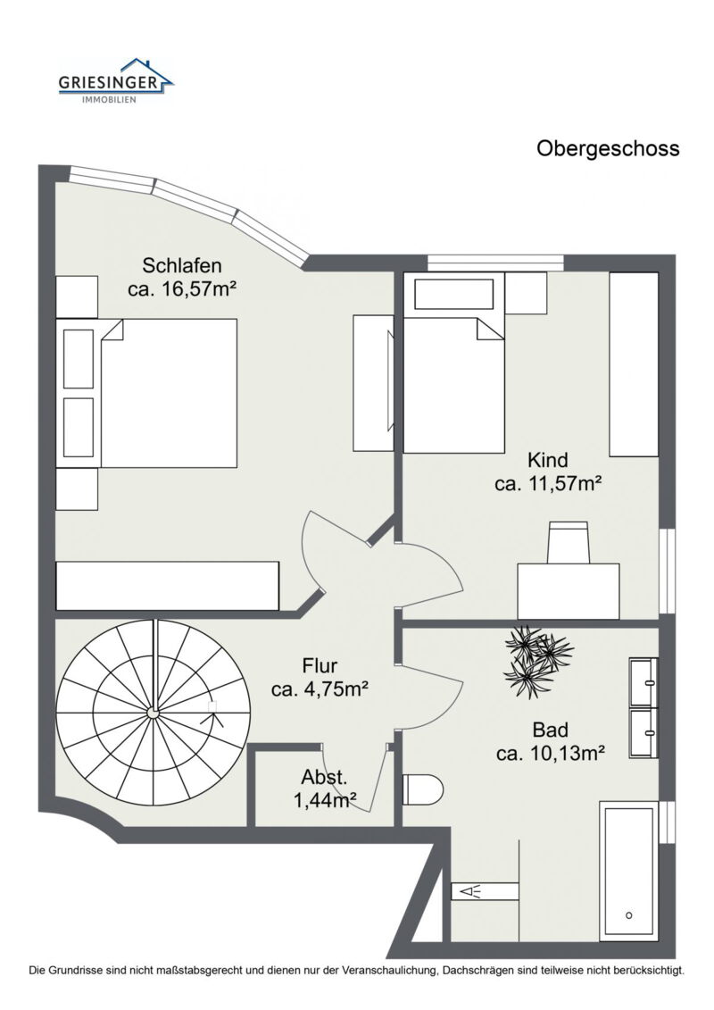 Obergeschoss-2D Grundriss