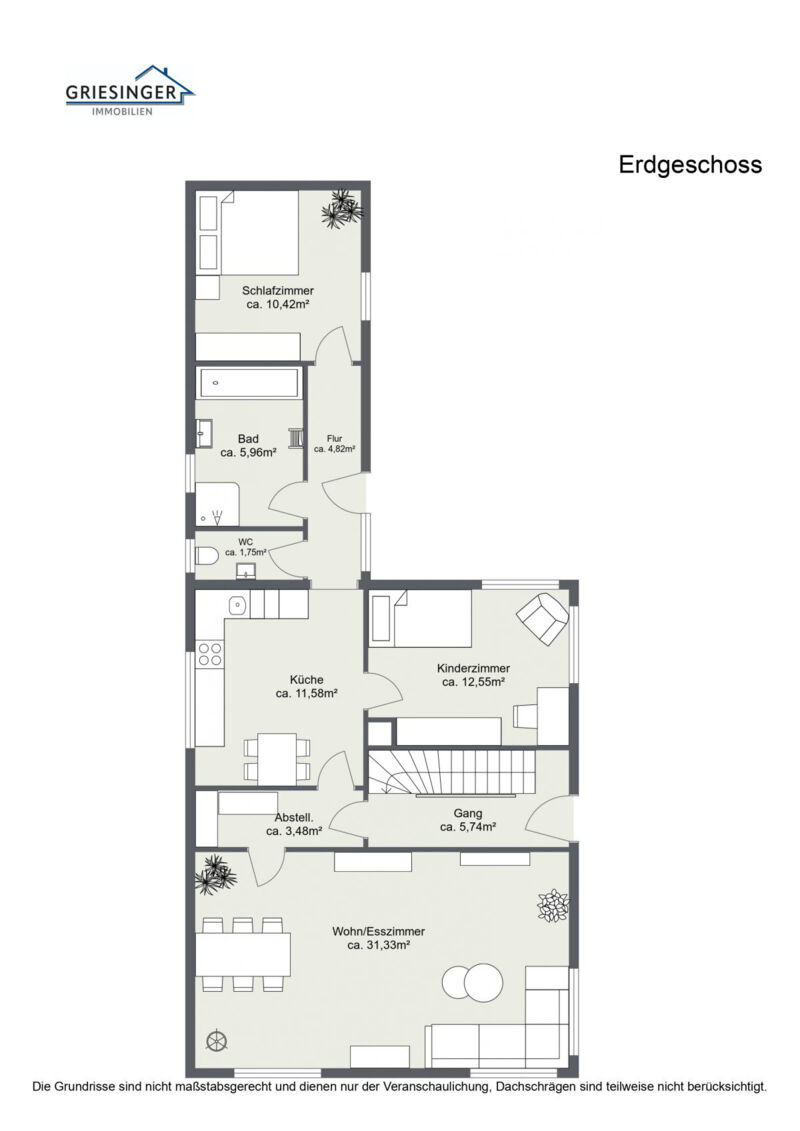 Erdgeschoss - 2D Grundriss