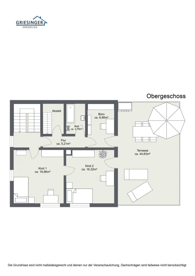 Obergegeschoss - 2D Grundriss