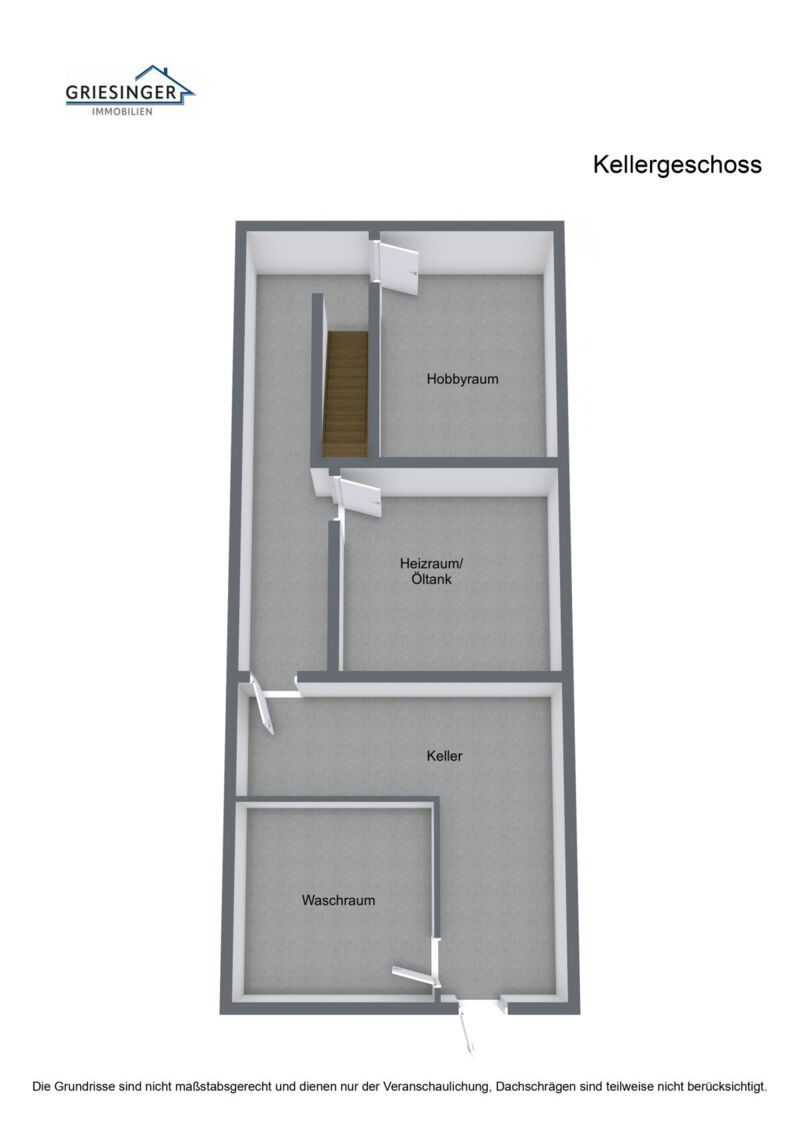 Kellergeschoss - 3D Grundriss