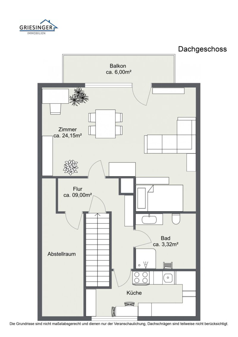 2D Grundriss - Dachgeschoss