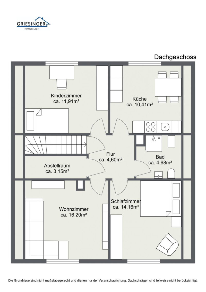 Dachgeschoss - 2D Grundriss