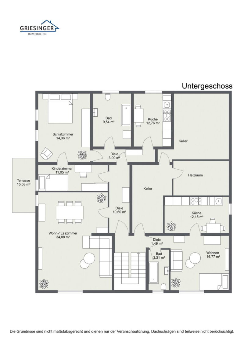 2D -Grundriss-Untergeschoss