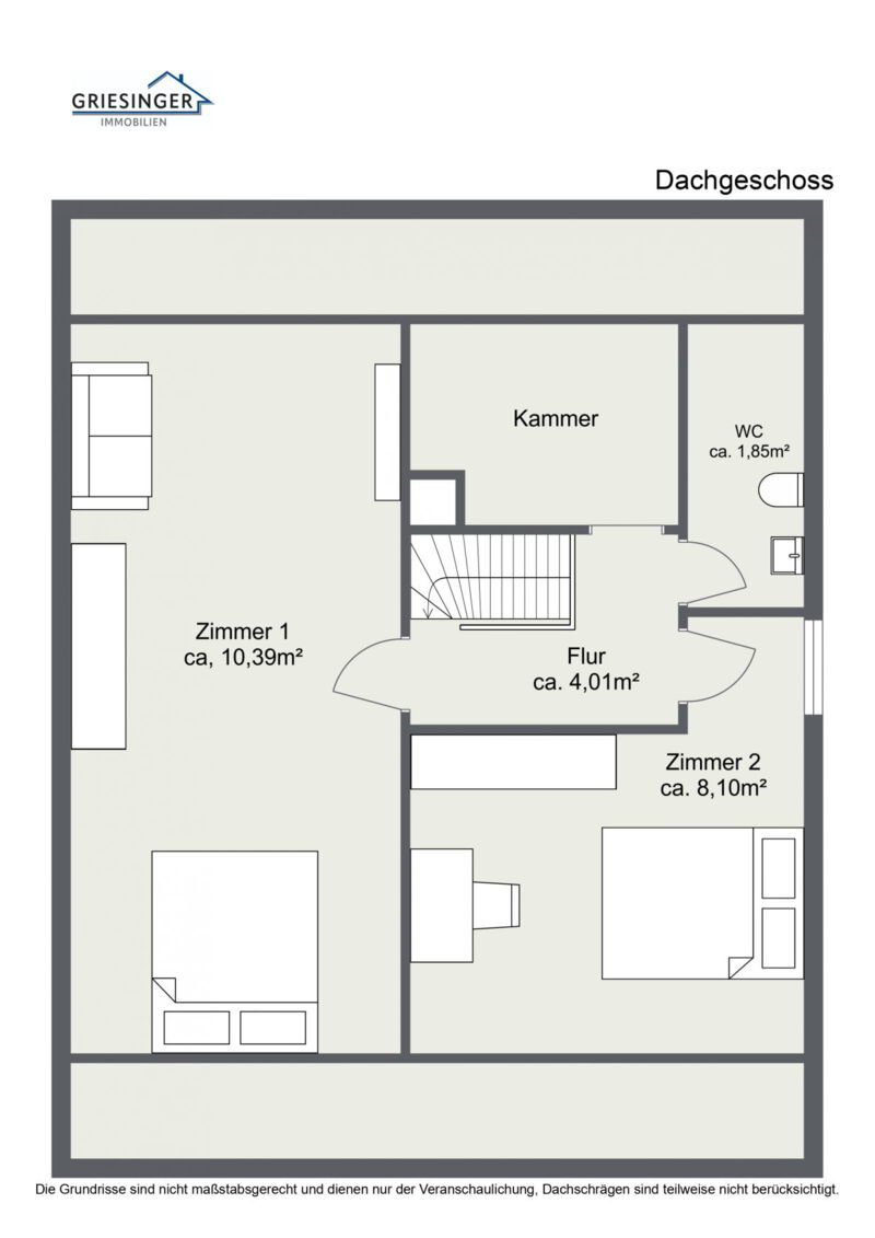 Dachgeschoss - 2D Grundriss