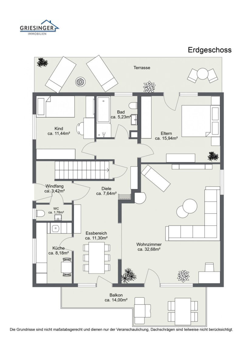 2D Grundriss - Erdgeschoss
