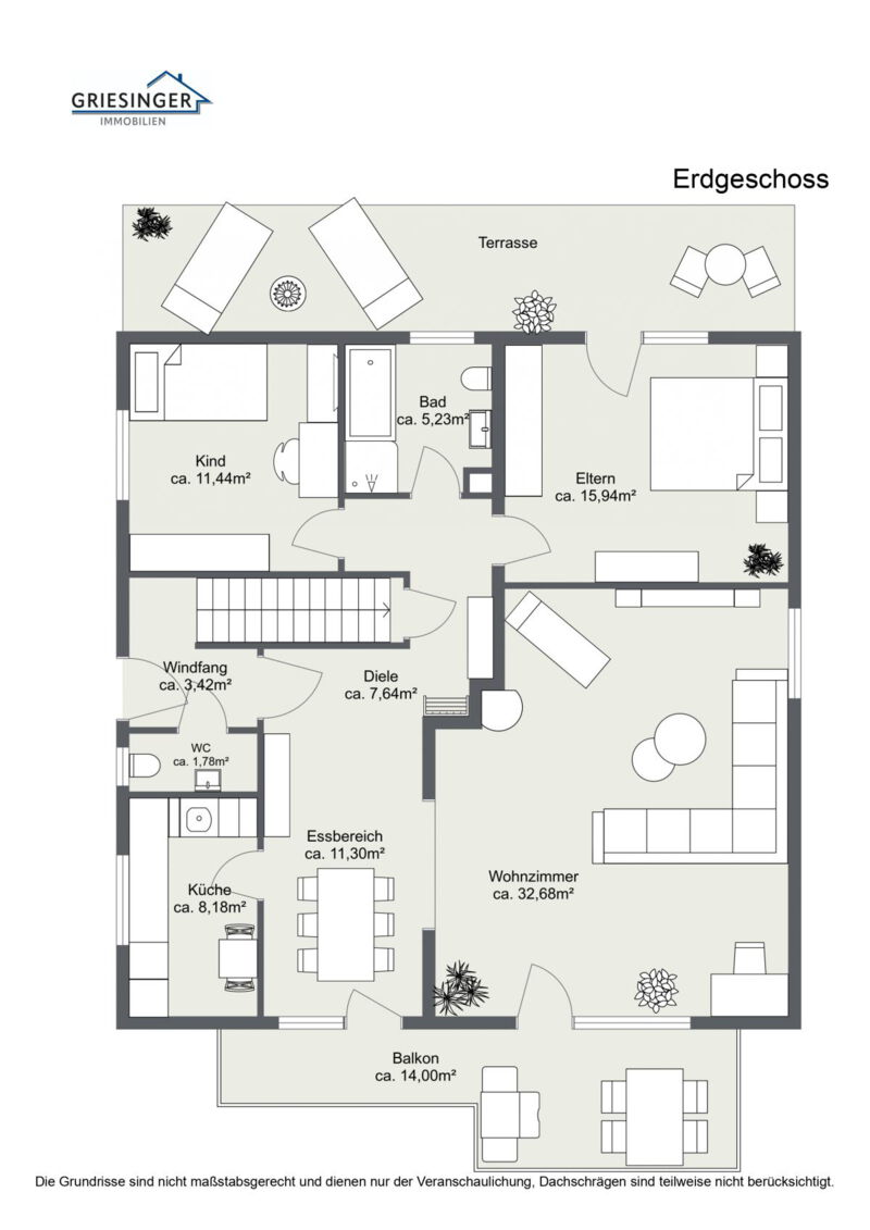 2D Grundriss - Erdgeschoss
