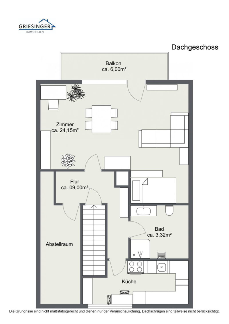 2D Grundriss - Dachgeschoss