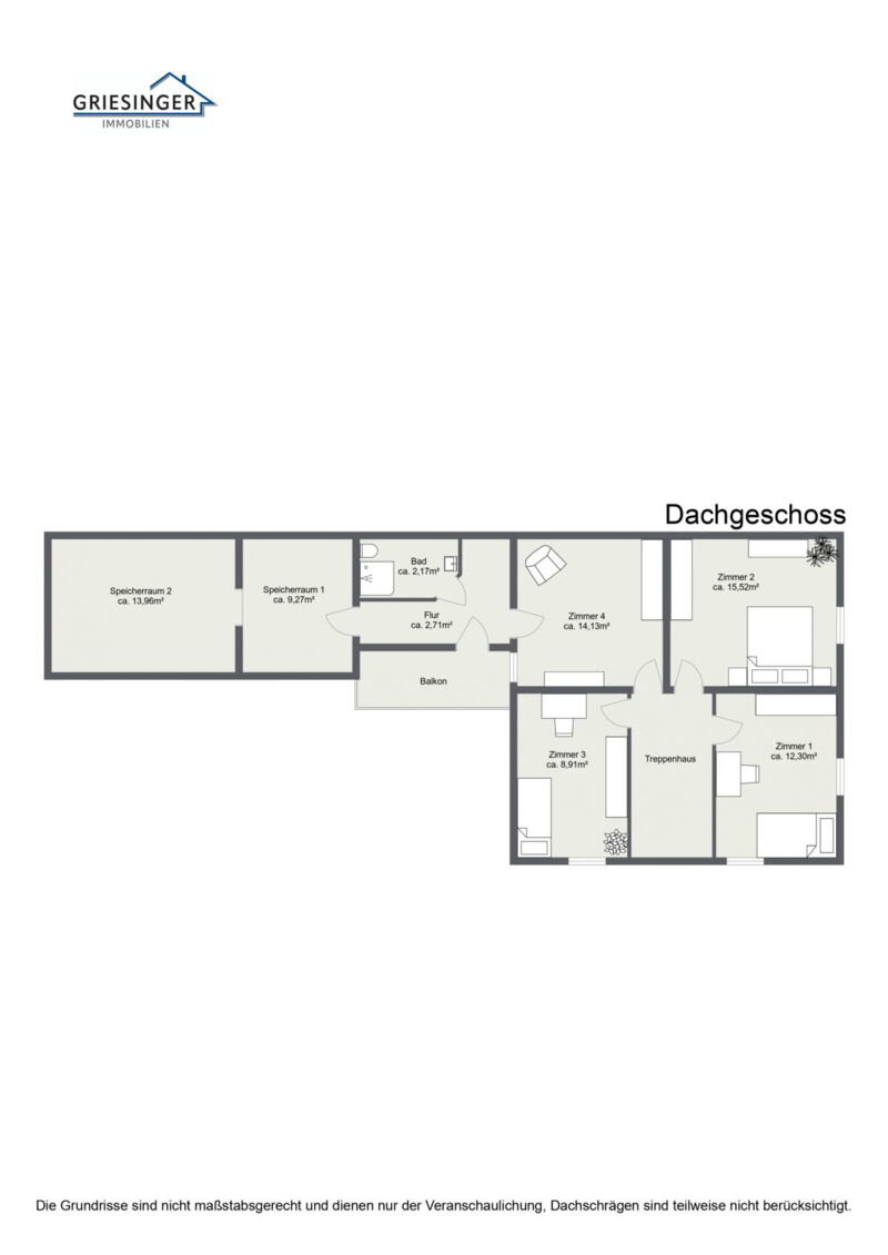 Dachgeschoss - 2D Grundriss