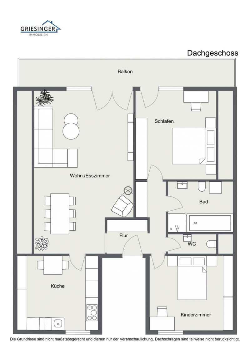 Dachgeschoss - 2D Grundriss